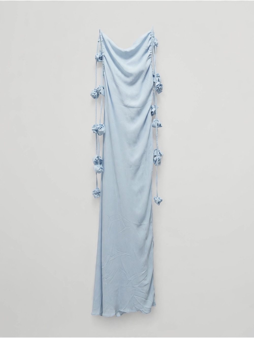 NWT Peppermayo Pastel Blue Maxi Dress with Rosette Straps - Picture 2 of 4
